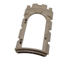 Wand gebogen mit Tür