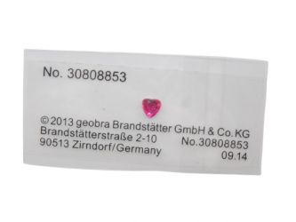 Edelstein Herz kleben
