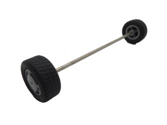 Achse mit Reifen 30x150mm
